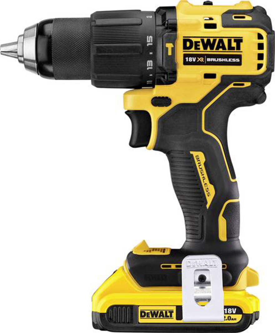 DEWALT 18V 2.0AH LI-ION KÖMÜRSÜZ KOMPAKT DARBELİ VİDALAMA / MATKAP
