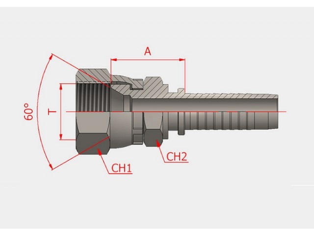 S-34011-10-06 KOMATSU DÜZ HORTUM BAŞLIKLARI (METRİK İÇE HAVŞA)