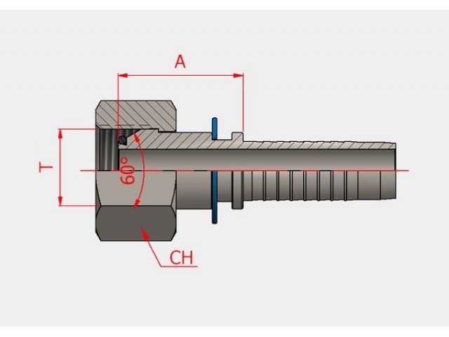 S-30541-12-10 BSP 60° (DIŞA KONİK) 45° HORTUM BAŞLIKLARI