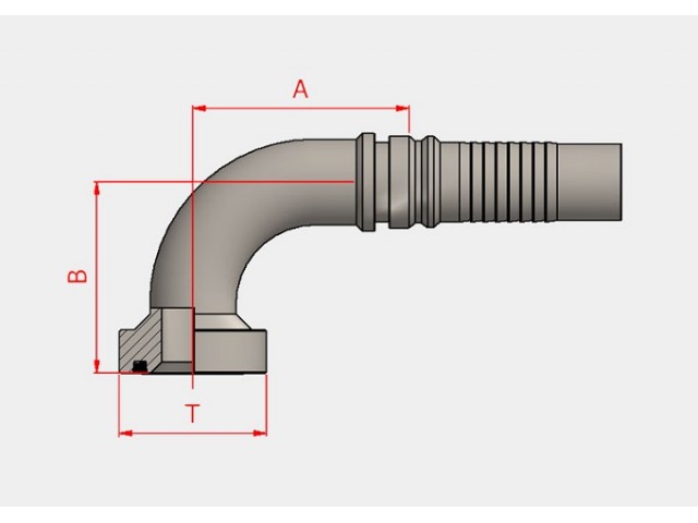 S-33741-25-24 KALIN FLANŞLI (SAE 6000) 45° HORTUM BAŞLIKLARI