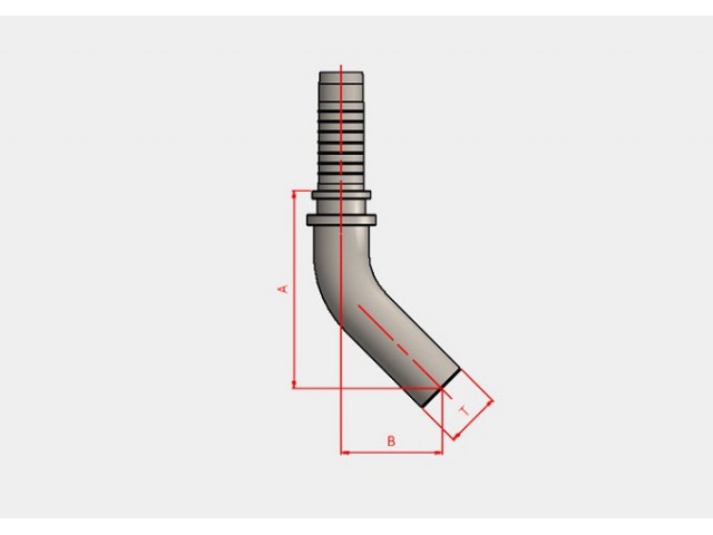 S-32040-05-12 BORU UÇTU 45° HORTUM BAŞLIKLARI