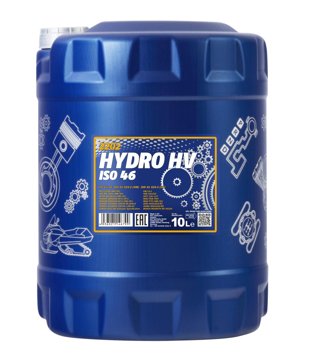 MANNOL 2202 HYDRO HV ISO 46 LONGLIFE HİDROLİK YAĞ 10 L