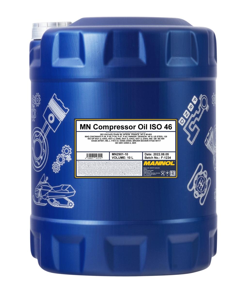 MANNOL 2901 COMPRESSOR OIL ISO 46 KOMPRESÖR YAĞI 10 L