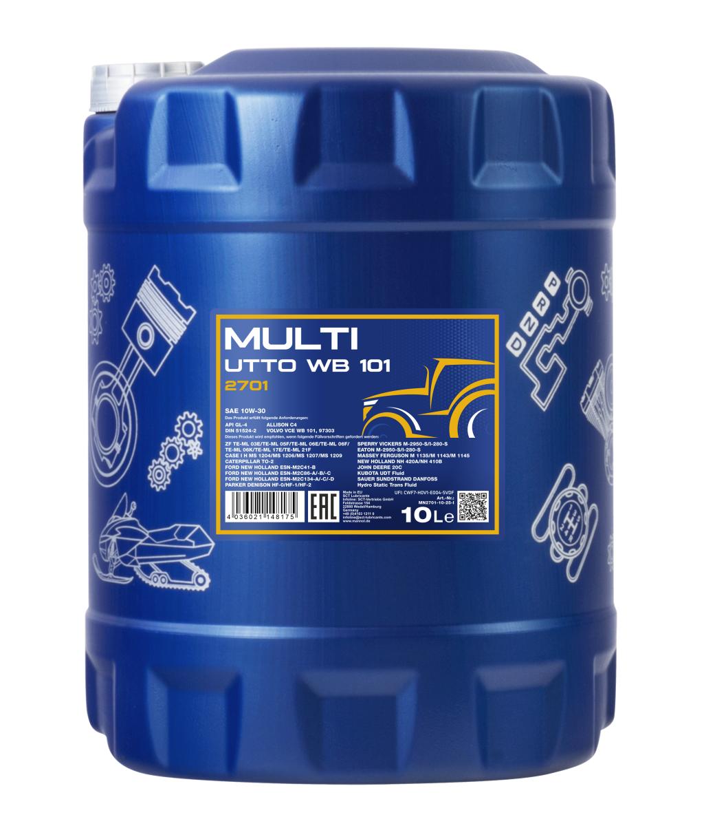 MANNOL 2701 MULTI UTTO WB 101 10W-30 TRAKTÖR VE İŞ MAKİNESİ YAĞI 10 L