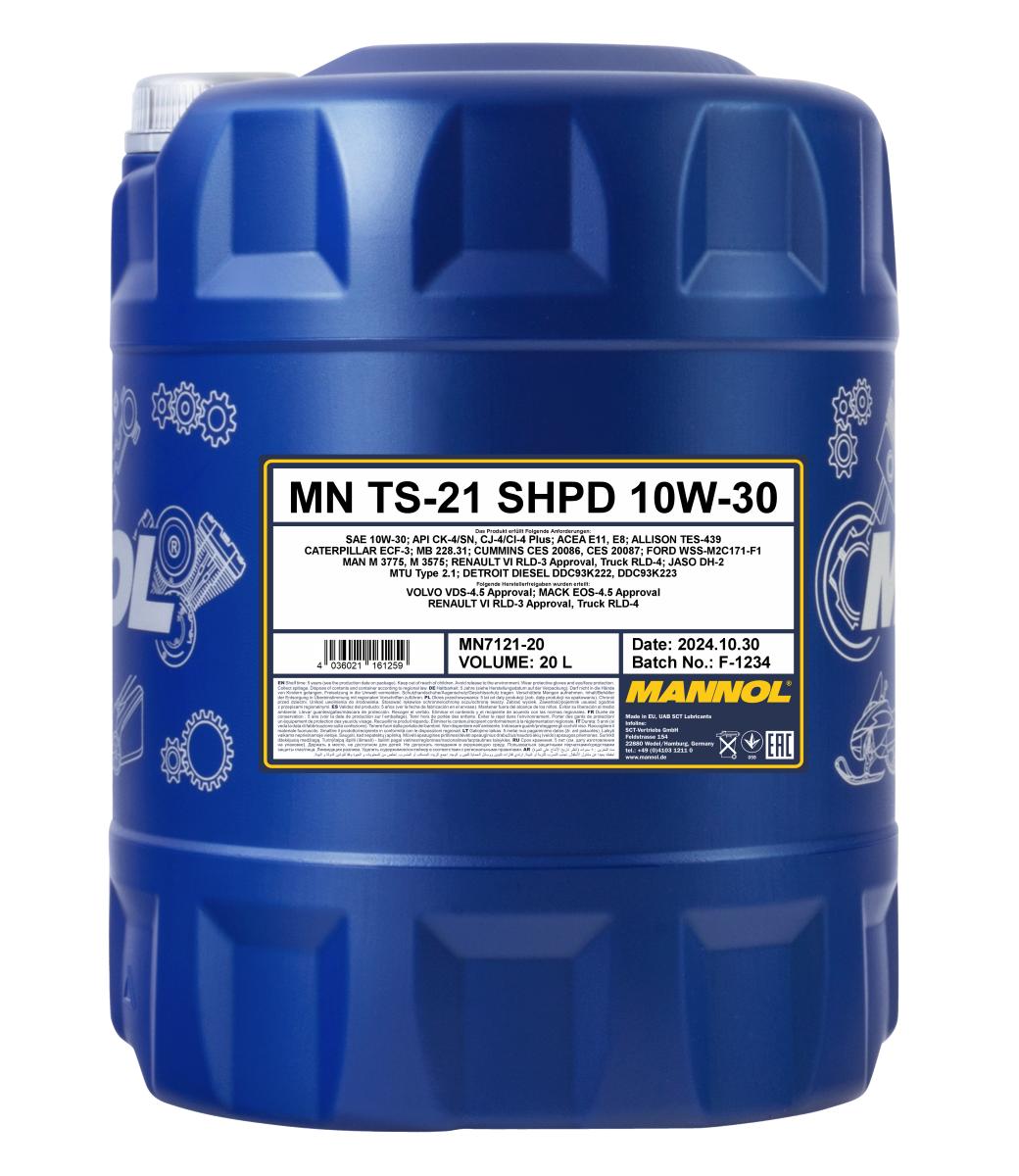 MANNOL 7121 TS-21 10W-30 SHPD MOTOR YAĞI 20 L