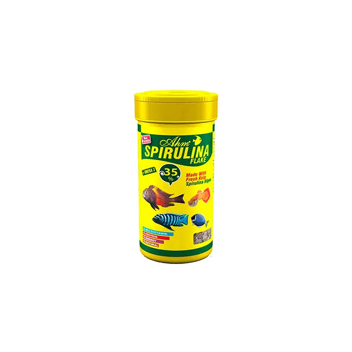 AHM SPİRULİNA FLAKE BİTKİSEL PUL BALIK YEMİ 250ML