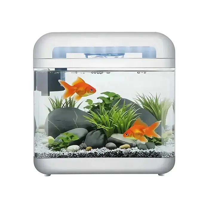 AQUA ZERO ES-260 NANO ŞELALE FİLTRELİ DEKORATİF AKVARYUM 7 LT BEYAZ