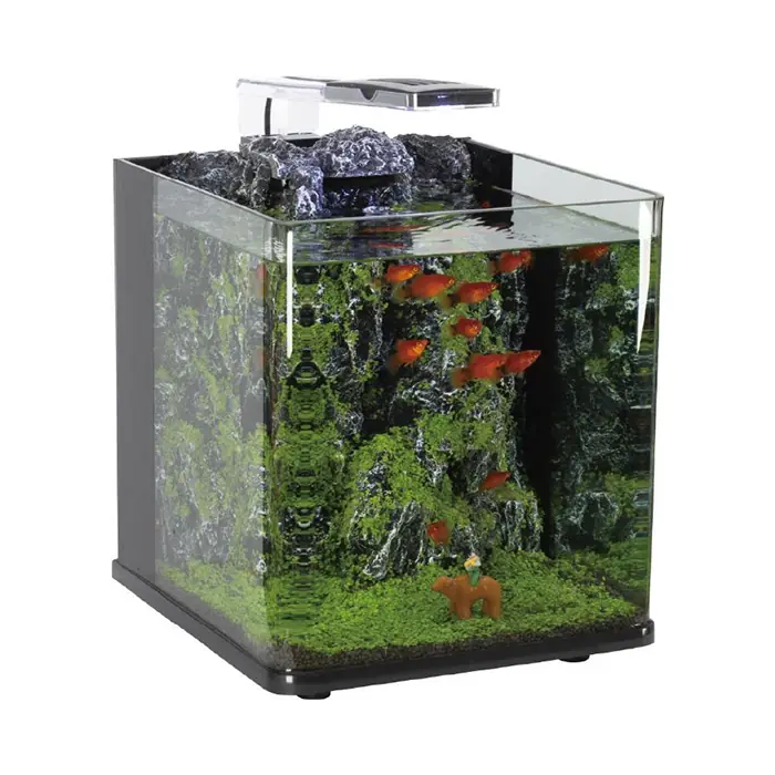 NANUX ROCK BLUBİOS DEKORLU NANO AKVARYUM 25X27X27CM