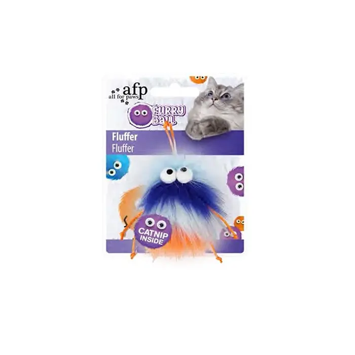 AFP FURRY BALL-FLUFFER CATNİPLİ - TURUNCU KEDİ OYUNCAĞI 15X8X3,5 CM