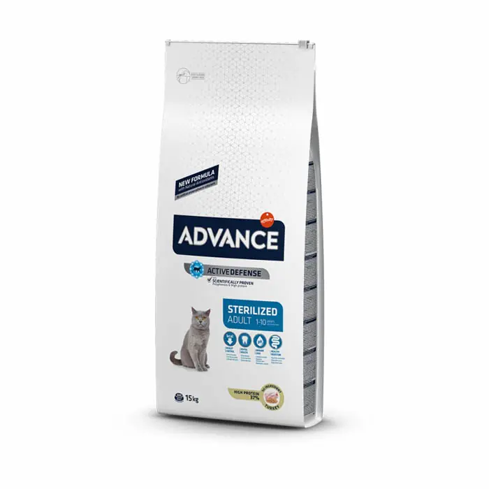 ADVANCE STERİLİZED KISIRLAŞTIRILMIŞ HİNDİLİ KEDİ MAMASI 15 KG