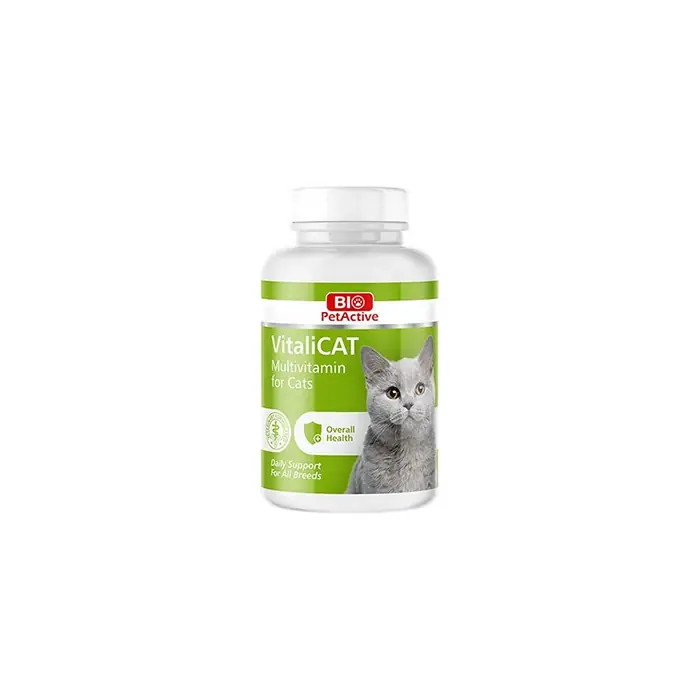 BİO PET ACTİVE VİTALİCAT KEDİLER İÇİN MULTİVİTAMİN TABLETİ 60 ADET 30 GR
