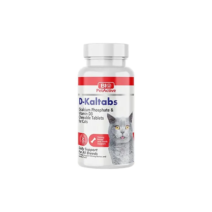 BİO PETACTİVE KEDİLER İÇİN KALSİYUM TABLET 30 GR. (60 TABLET)