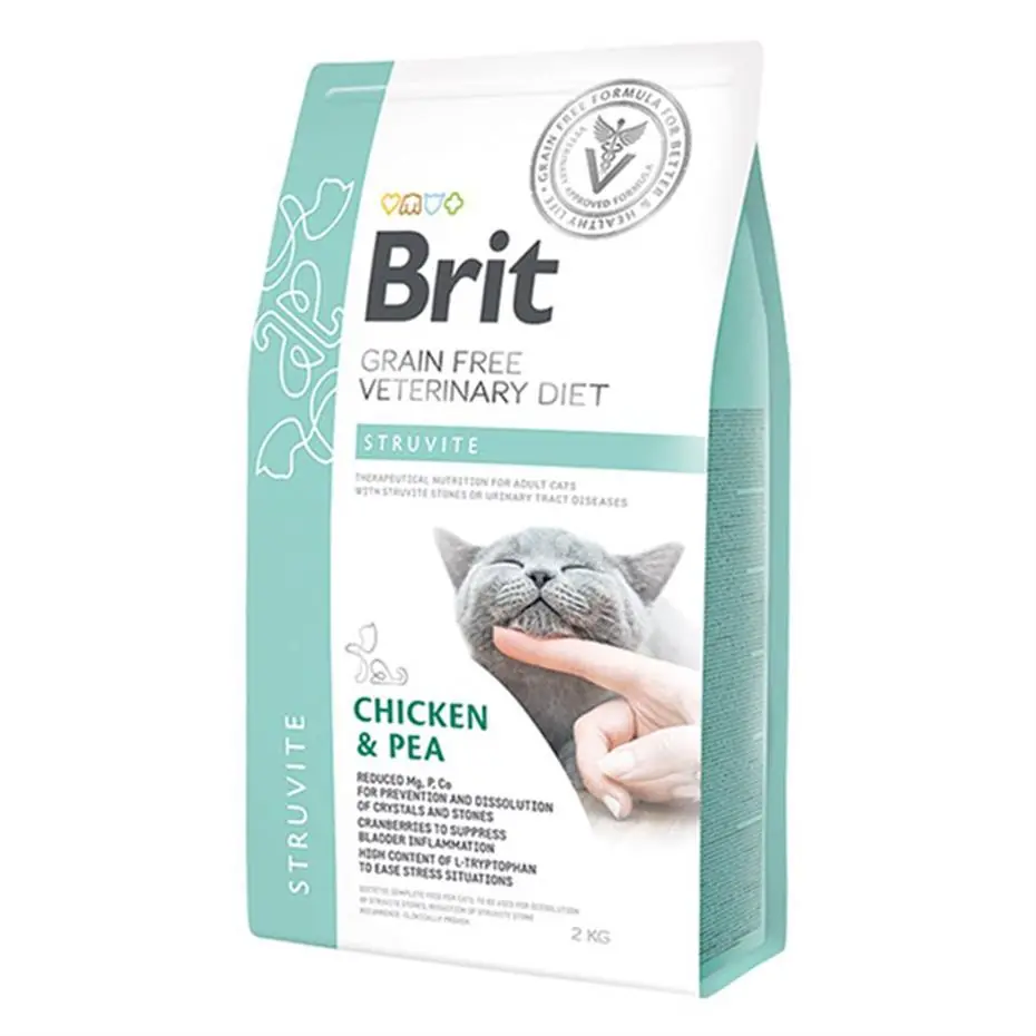BRİT VETERİNARY DİET STRUVİTE İDRAR YOLU SAĞLIĞI DESTEKLEYİCİ TAHILSIZ KEDİ MAMASI 2 KG