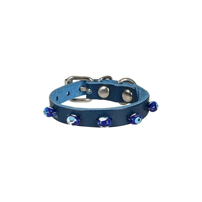 CATTİE BONCUKLU DERİ KEDİ BOYUN TASMASI LARGE 1,2X23-27CM