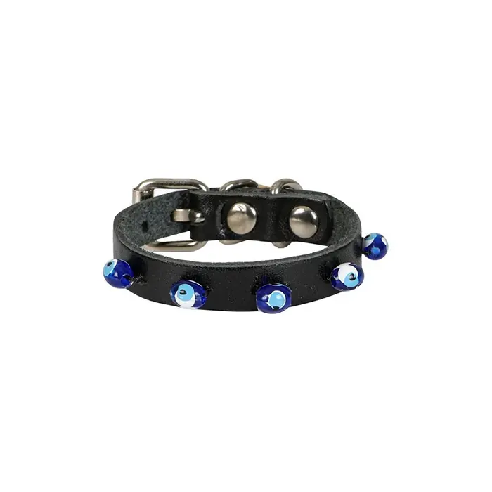CATTİE BONCUKLU DERİ KEDİ BOYUN TASMASI MEDİUM 1X20-23CM