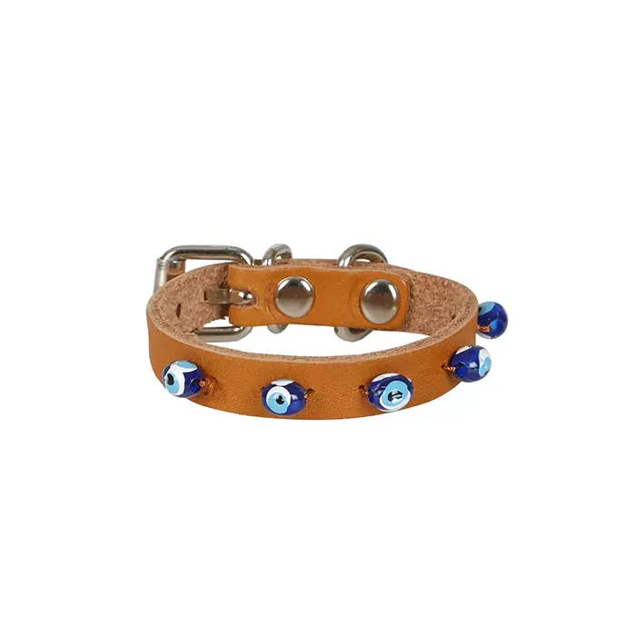 CATTİE BONCUKLU DERİ KEDİ BOYUN TASMASI SMALL 1X16-20CM