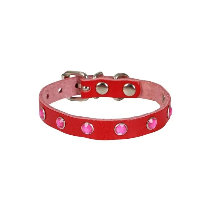 CATTİE TAŞLI DERİ KEDİ BOYUN TASMASI SMALL 1X16-20CM
