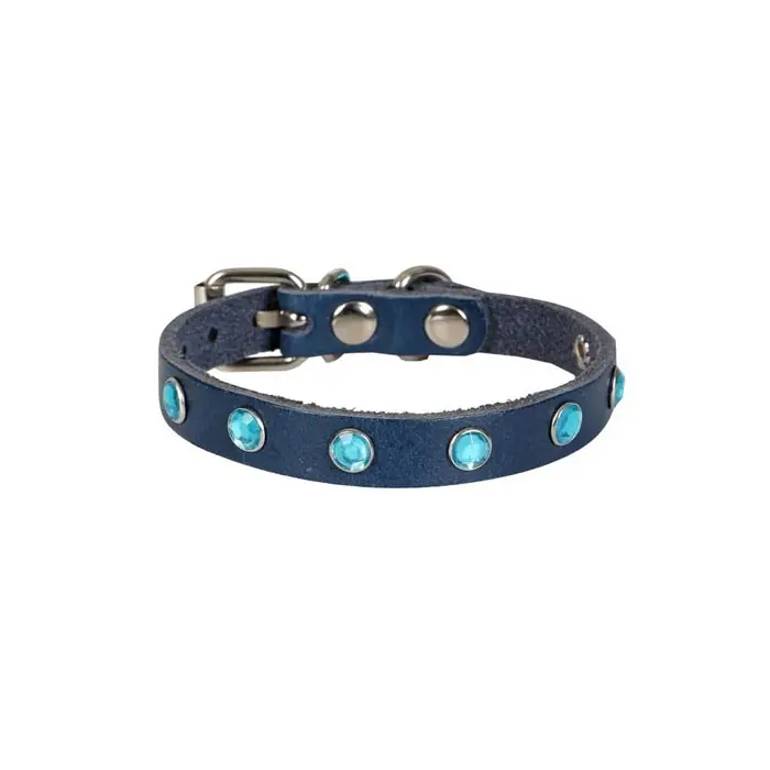 CATTİE TAŞLI DERİ KEDİ BOYUN TASMASI XLARGE 1,5X26-31CM