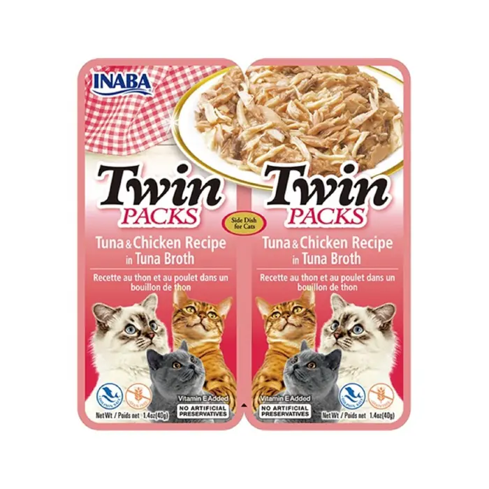CİAO TWİN PACKS TON BALIKLI VE TAVUKLU KEDİ ÇORBASI 2X40GR