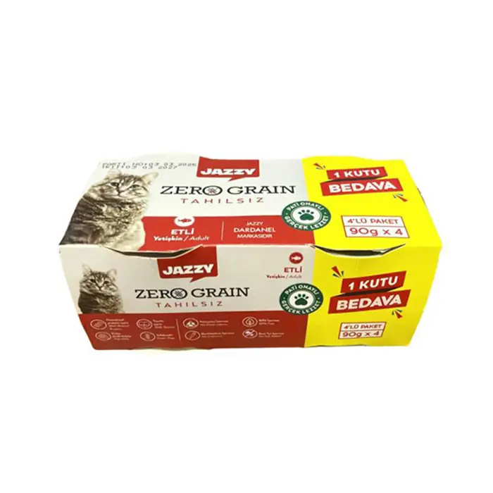 DARDANEL JAZZY DANA ETLİ KEDİ KONSERVESİ 4X90GR