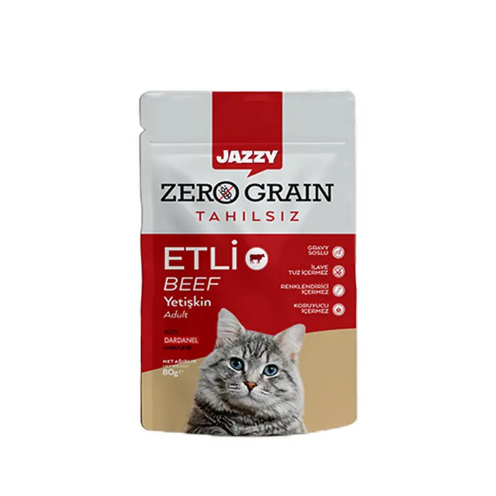 DARDANEL JAZZY DANA ETLİ KEDİ YAŞ MAMASI 80GR