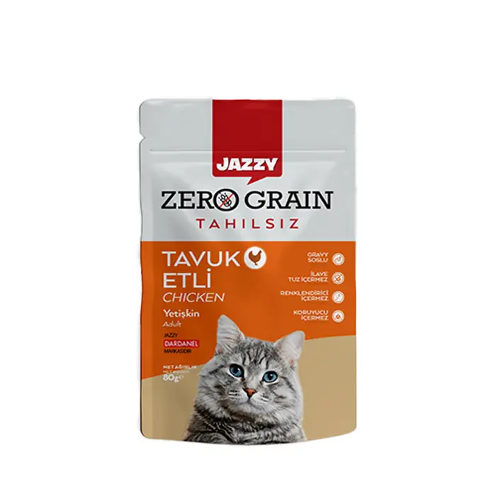DARDANEL JAZZY TAVUK ETLİ KEDİ YAŞ MAMASI 80GR