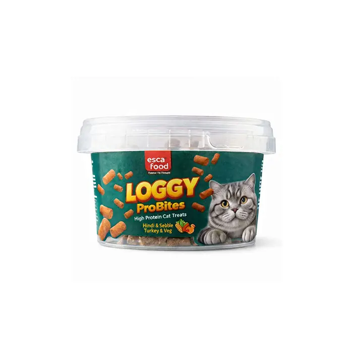 ESCA FOOD LOGGY PRO BİTES HİNDİLİ VE SEBZELİ KEDİ ÖDÜL MAMASI 110GR