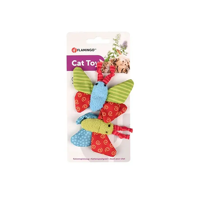 FLAMİNGO YOWLY PELUŞ KELEBEK KEDİ OYUNCAĞI 9CM 2'Lİ (KARIŞIK DESENLİ)