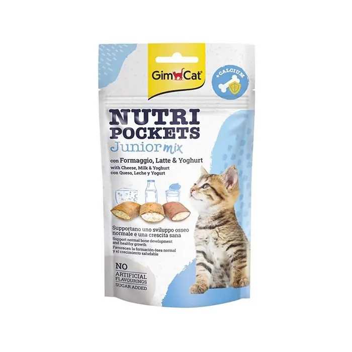 GİMCAT NUTRİPOCKETS MİX YAVRU KEDİ ÖDÜLÜ 60 GR