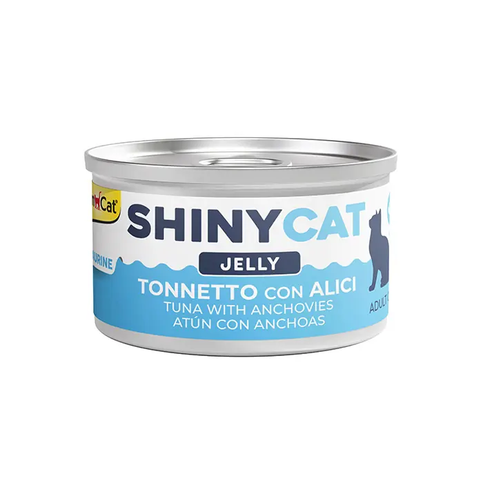 GİMCAT NEW SHİNYCAT JELLY ANÇÜEZLİ-TON BALIKLI KEDİ KONSERVESİ 70GR