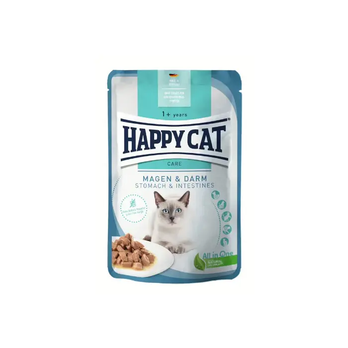 HAPPY CAT MİDE VE BAĞIRSAK SAĞLIĞI İÇİN POUCH TAVUKLU YETİŞKİN KEDİ YAŞ MAMASI 85GR