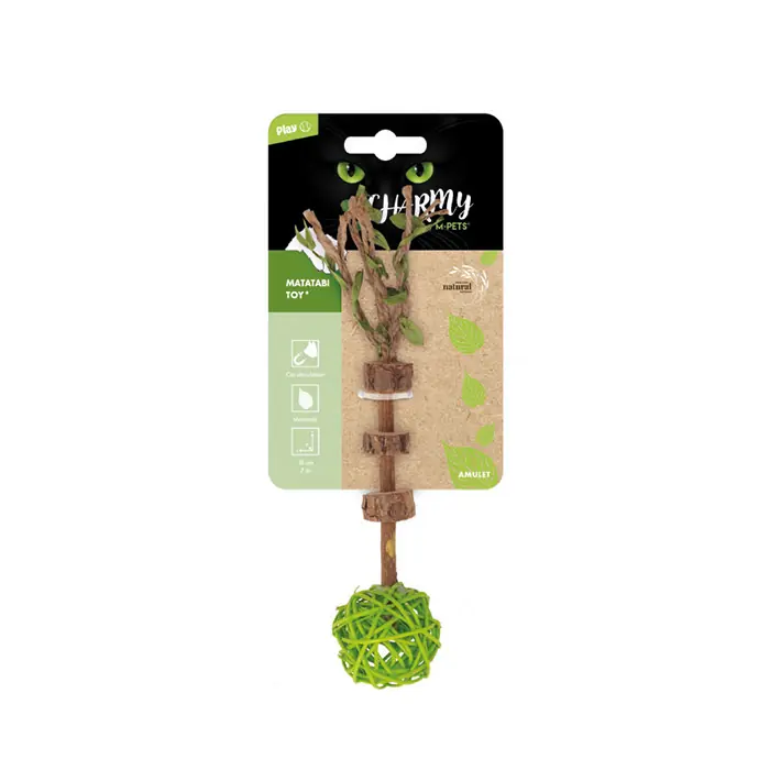 M-PETS CHARMY AMULET MATATABİ KEDİ OYUNCAĞI YEŞİL
