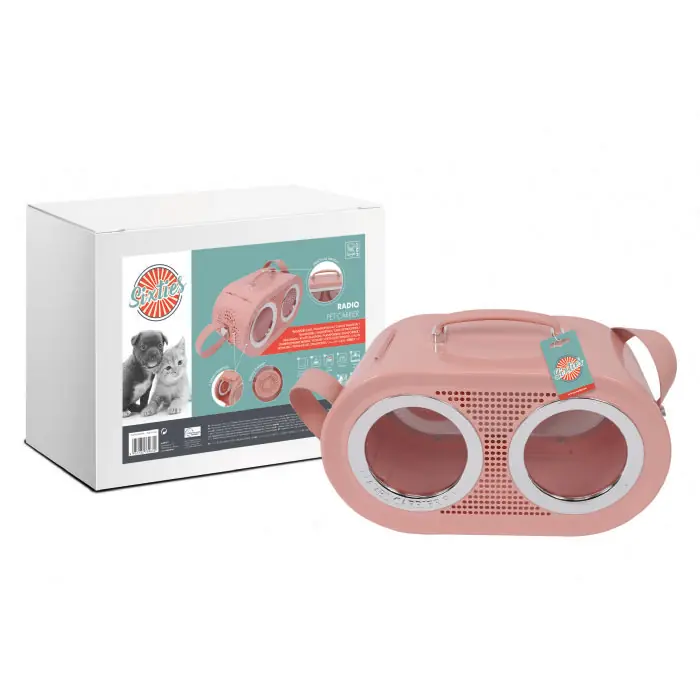M-PETS RADİO KEDİ VE KÜÇÜK IRK KÖPEK TAŞIMA ÇANTASI 50X23X31CM PEMBE