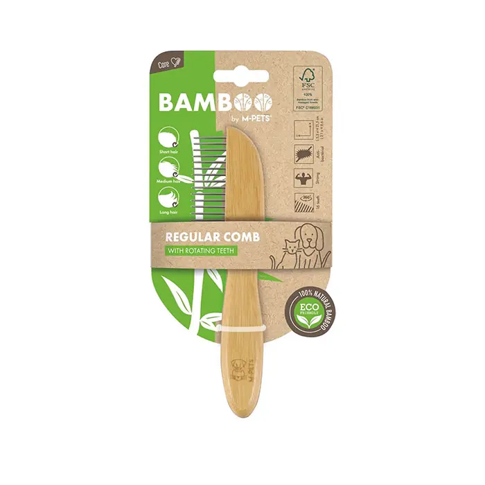 M-PETS BAMBU 16 DİŞLİ TARAK 6,5X21,5CM
