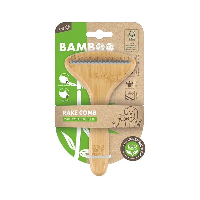 M-PETS BAMBU SEYREK 16 DİŞLİ KITIK AÇICI TARAK 10X17,5CM