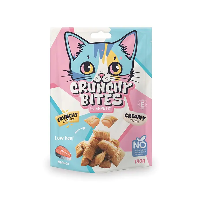 M-PETS CRUNCHY BİTES SOMONLU KEDİ ÖDÜLÜ 180GR
