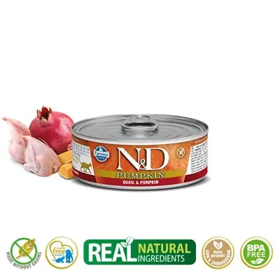 N&D BALKABAK BILDIRCIN TAHILSIZ YETİŞKİN KEDİ KONSERVESİ 70G