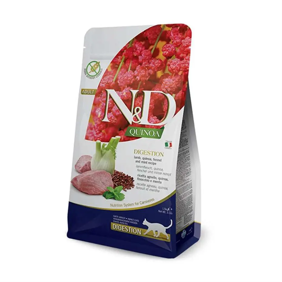 ND KİNOA DİGESTİON KUZU ETLİ YETİŞKİN KEDİ MAMASI 5 KG
