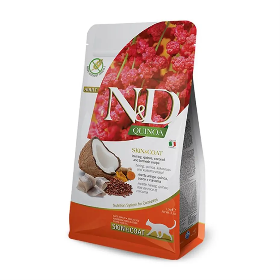 ND KİNOA SKİN COAT RİNGA BALIKLI KEDİ MAMASI 1,5 KG