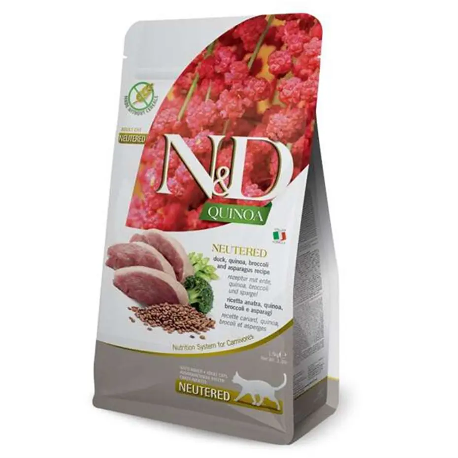 ND QUİNOA NEUTERED ÖRDEK KİNOA AROMALI KISIRLAŞTIRILMIŞ KEDİ MAMASI 1,5 KG