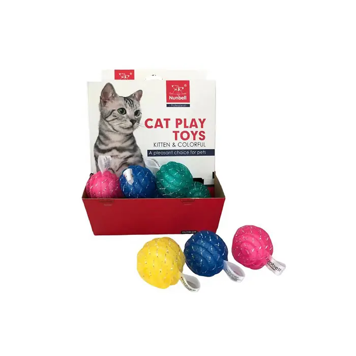 NUNBELL HIŞIRTILI TOP KEDİ OYUNCAĞI