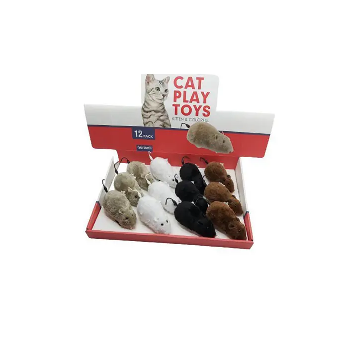 NUNBELL KURMALI FARE KEDİ OYUNCAĞI 12CM