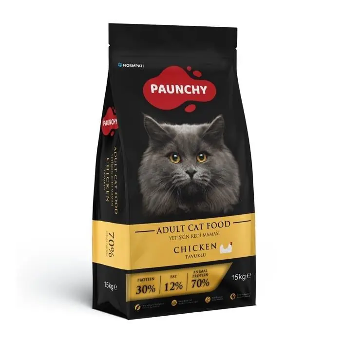 PAUNCHY TAVUKLU YETİŞKİN KEDİ MAMASI 15KG