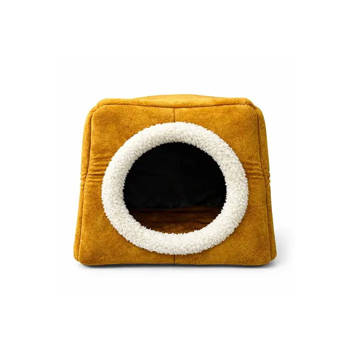 PET PRETTY COMFORT ÜÇ FONKSİYONLU KEDİ YATAĞI HARDAL