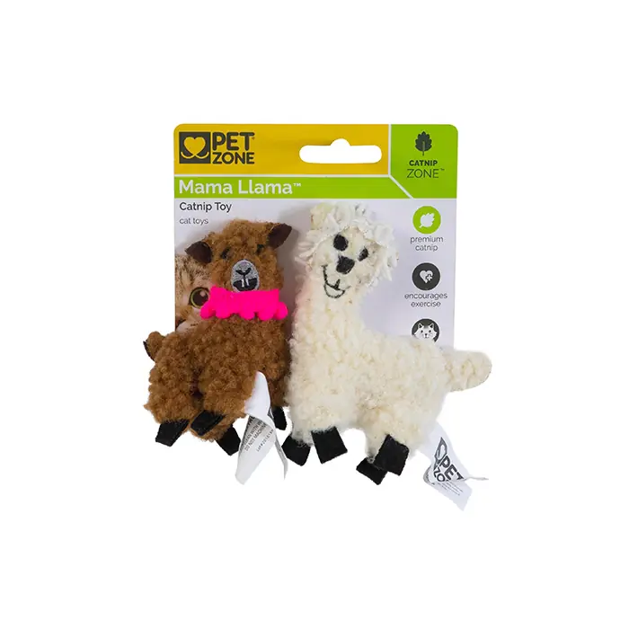 PET ZONE MAMA LLAMA KEDİ OTLU 2'Lİ KEDİ OYUNCAĞI