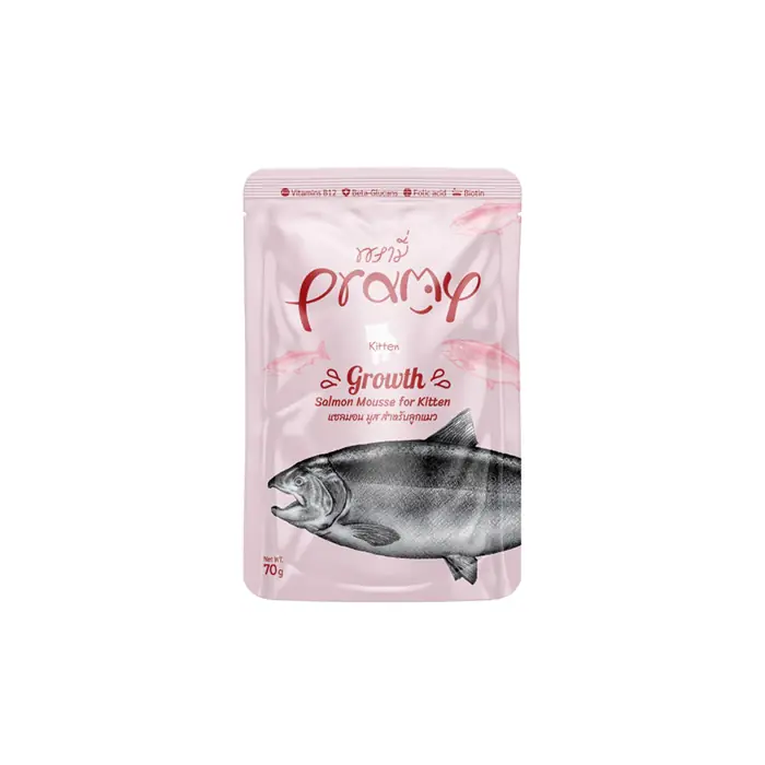 PRAMY GROWTH SOMONLU MOUSSE YAVRU KEDİ KONSERVESİ 70GR