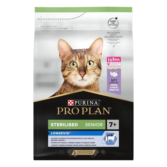 PRO PLAN HİNDİ ETLİ YAŞLI KISIR KEDİ MAMASI 3 KG