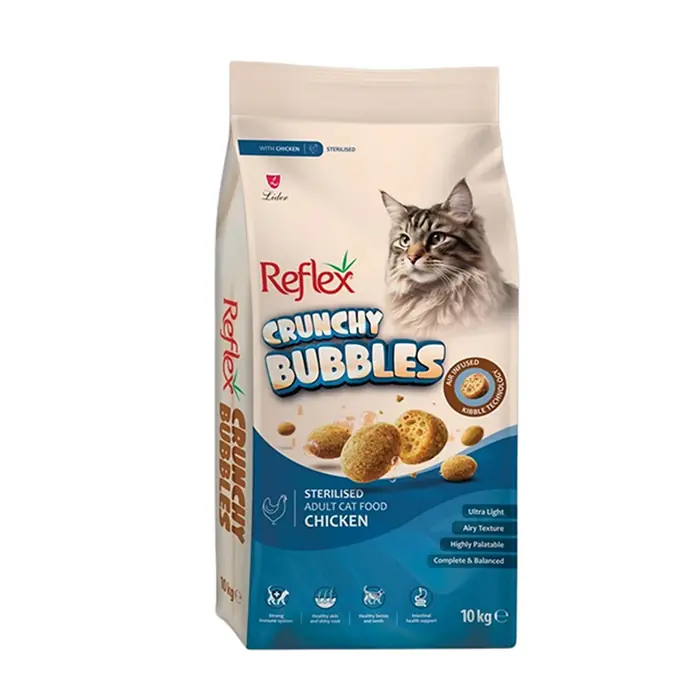 REFLEX CRUNCHY BUBBLES TAVUKLU KISIRLAŞTIRILMIŞ KEDİ MAMASI 10KG