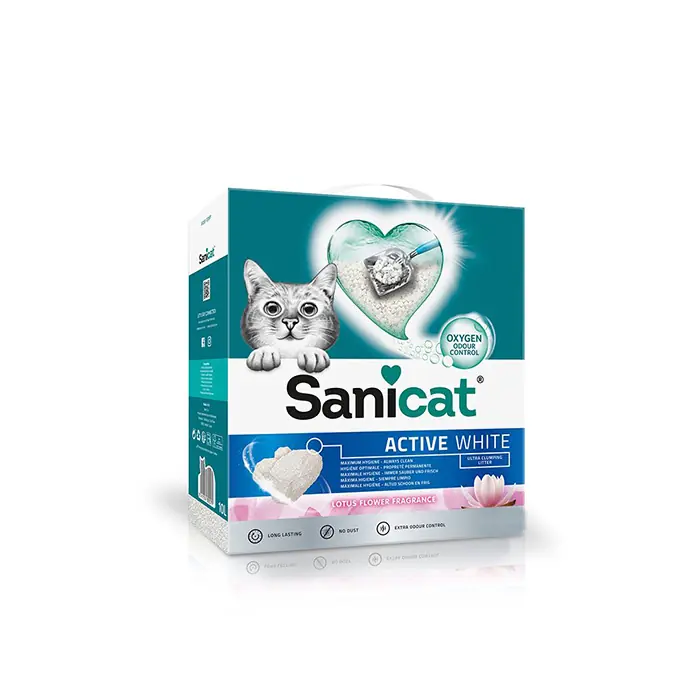 SANİCAT ACTİVE WHİTE LOTUS ÇİÇEĞİ KOKULU TOPAKLANAN KEDİ KUMU 6LT