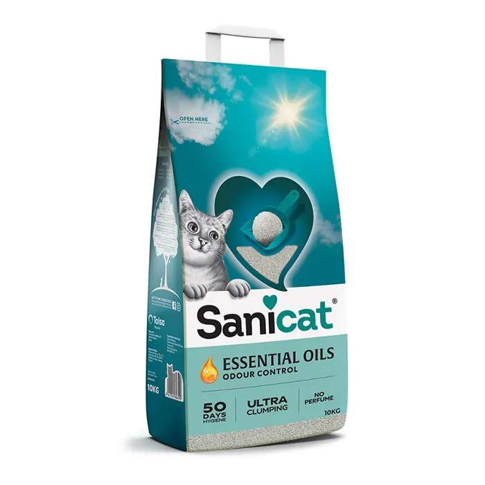 SANİCAT ESSENTİAL OİLS KOKUSUZ KEDİ KUMU 10 KG